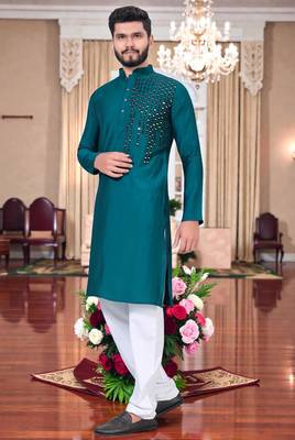 men   s festive special traditional cotton kurta with regular fit 5