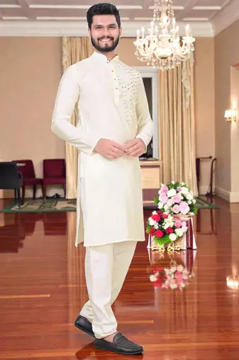 men   s festive special traditional cotton kurta with regular fit