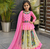 New Kediya Style Georgette Embroidery Work Pink Readymade Lehenga Choli