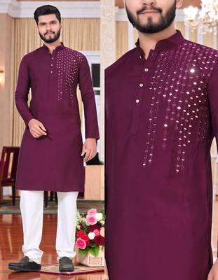 men   s festive special traditional cotton kurta with regular fit 1