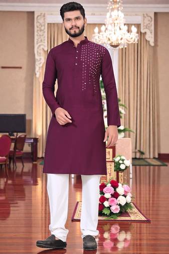men   s festive special traditional cotton kurta with regular fit