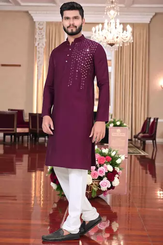men   s festive special traditional cotton kurta with regular fit