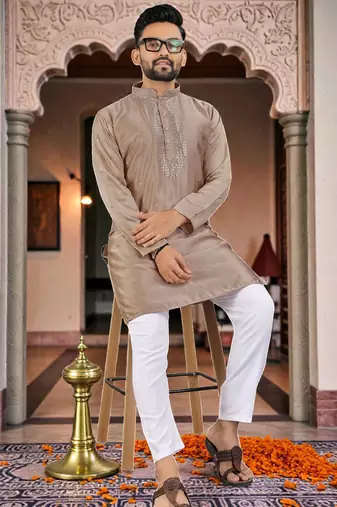 men   s festive special traditional cotton kurta with regular fit