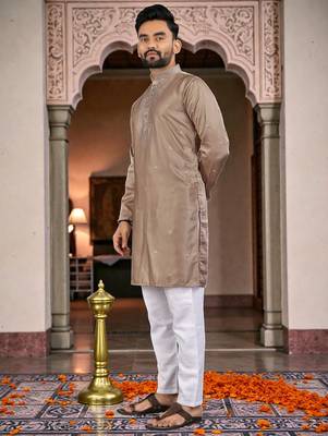 men   s festive special traditional cotton kurta with regular fit 5