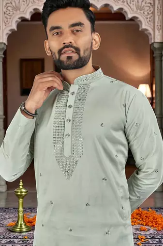 men   s festive special traditional cotton kurta with regular fit
