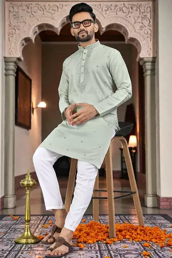 men   s festive special traditional cotton kurta with regular fit