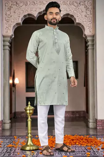 men   s festive special traditional cotton kurta with regular fit