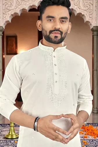 men   s festive special traditional cotton kurta with regular fit