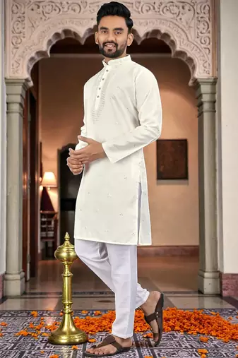 men   s festive special traditional cotton kurta with regular fit