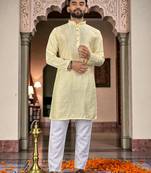 men’s festive special traditional cotton kurta with regular fit