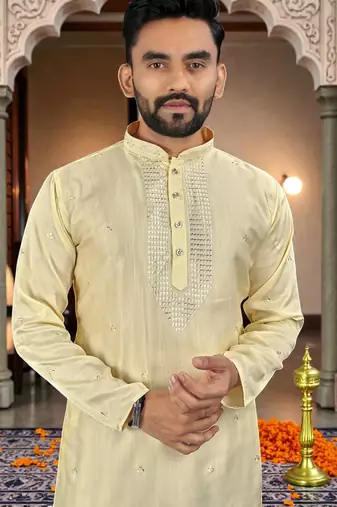 men   s festive special traditional cotton kurta with regular fit