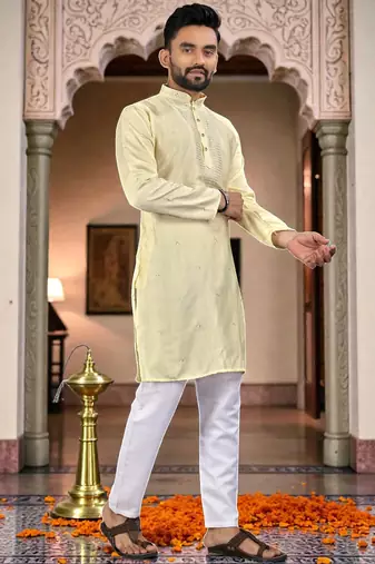 men   s festive special traditional cotton kurta with regular fit