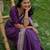 Purple soft silk blend banarasi jacuard work designer party wear saree with unstitched blouse piece