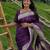 Purple soft silk blend banarasi jacuard work designer party wear saree with unstitched blouse piece