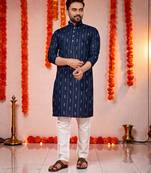 men’s festive special traditional cotton kurta with regular fit