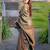Green soft silk blend banarasi jacuard work designer party wear saree with unstitched blouse piece
