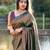 Green soft silk blend banarasi jacuard work designer party wear saree with unstitched blouse piece