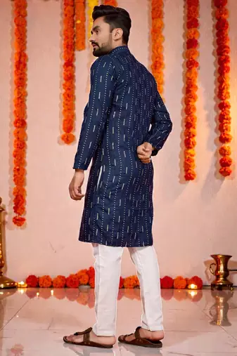 men   s festive special traditional cotton kurta with regular fit