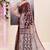 Women's wine embellished cotton blend jamdani saree