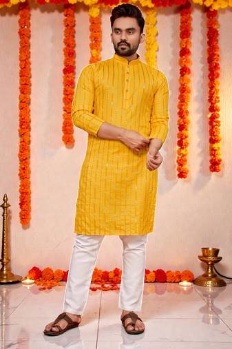 traditional men’s casual & festive wear cotton kurta