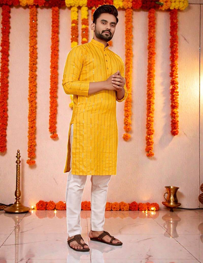 traditional men’s casual & festive wear cotton kurta