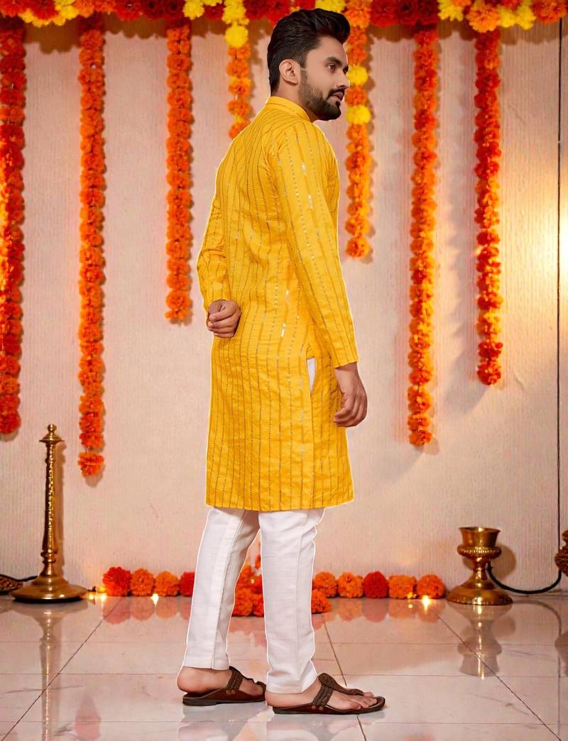 traditional men’s casual & festive wear cotton kurta