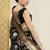 Black soft silk blend banarasi jacuard work designer party wear saree with unstitched blouse piece