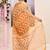 Women's mustard embellished cotton blend jamdani saree