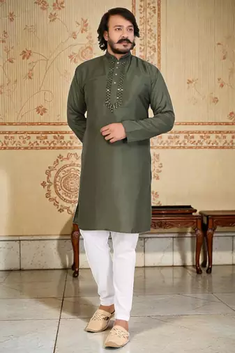 traditional men’s casual & festive wear cotton kurta