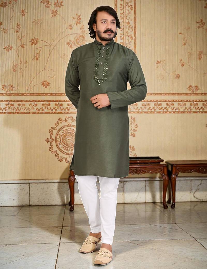 traditional men’s casual & festive wear cotton kurta