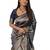 Blue soft silk blend banarasi jacuard work designer party wear saree with unstitched blouse piece