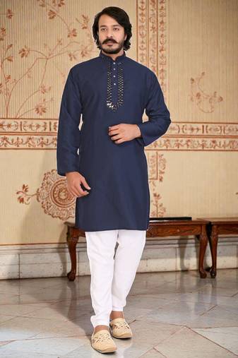 traditional men’s casual & festive wear cotton kurta