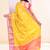 Women's mustard yellow embellished silk saree