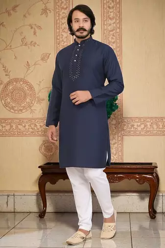 traditional men   s casual & festive wear cotton kurta
