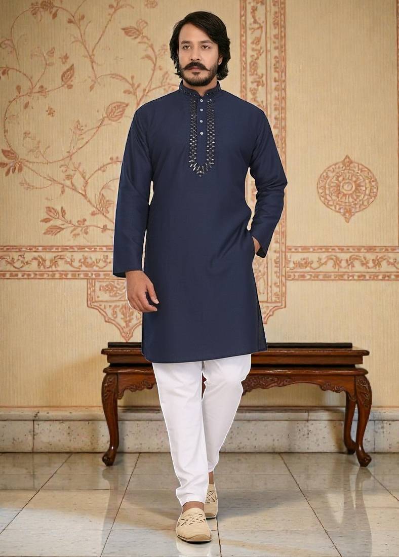 traditional men’s casual & festive wear cotton kurta