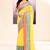 Women's yellow embellished zari border cotton saree