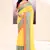 Women's yellow embellished zari border cotton saree