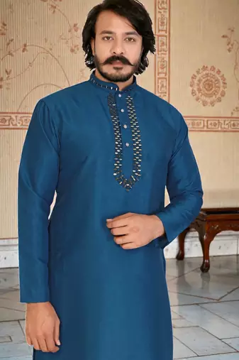 traditional men   s casual & festive wear cotton kurta
