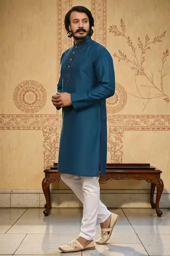 traditional men   s casual & festive wear cotton kurta