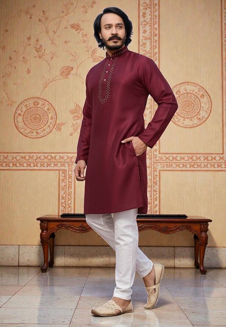 traditional men’s casual & festive wear cotton kurta