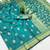 Rama silk blend banarasi saree with unstitched blouse piece