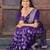 Purple soft silk blend banarasi jacuard work designer party wear saree with unstitched blouse piece