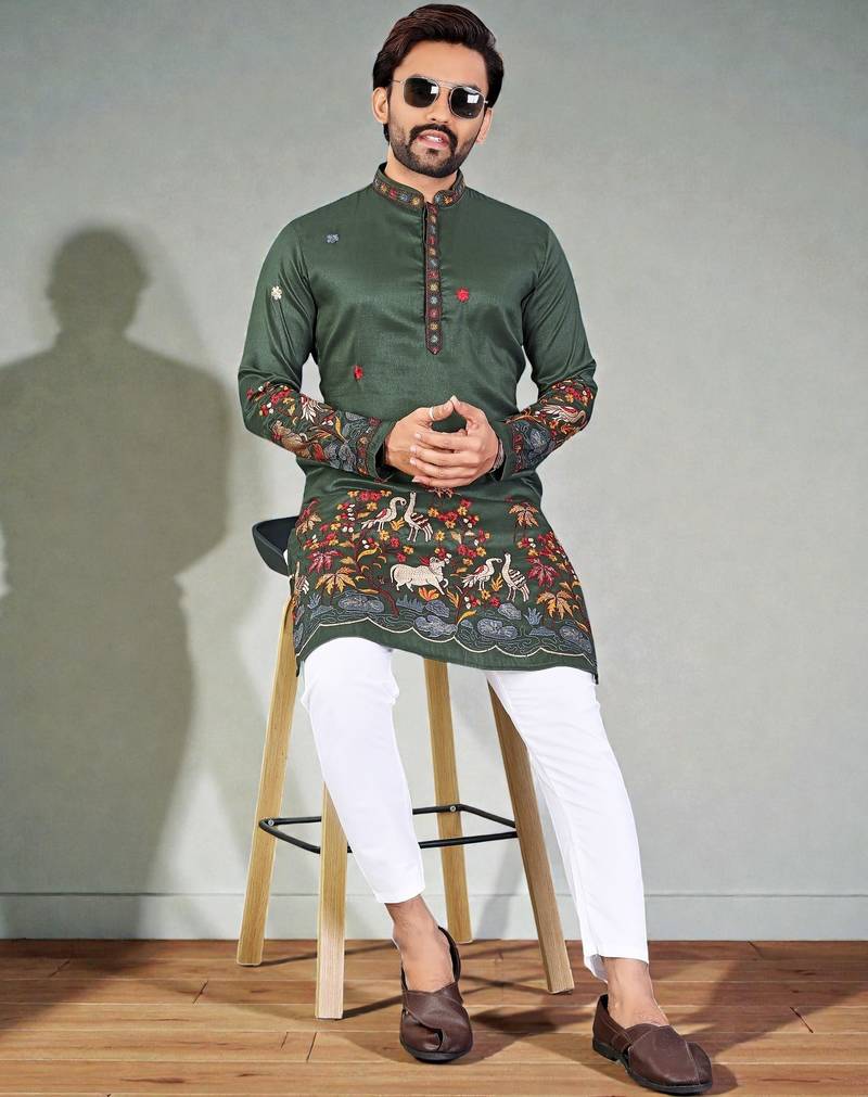 traditional men’s casual & festive wear cotton kurta