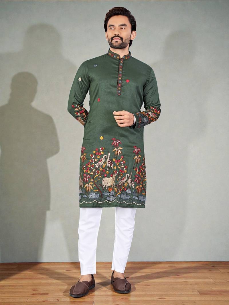 traditional men’s casual & festive wear cotton kurta