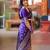 Purple soft silk blend banarasi jacuard work designer party wear saree with unstitched blouse piece