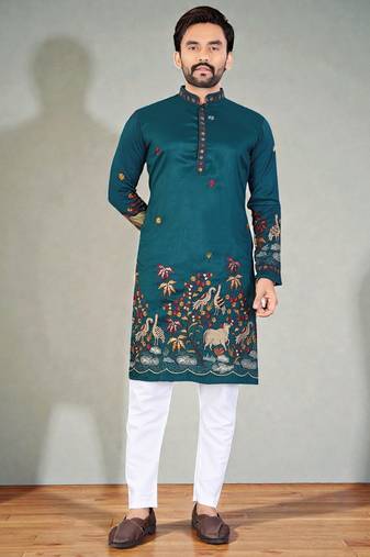 traditional men’s casual & festive wear cotton kurta