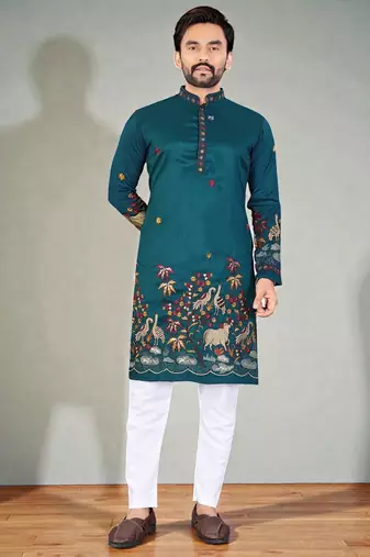 traditional men’s casual & festive wear cotton kurta