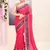 Women's rani pink embellished zari border cotton saree