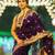 Purple soft silk blend banarasi jacuard work designer party wear saree with unstitched blouse piece