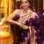 Purple soft silk blend banarasi jacuard work designer party wear saree with unstitched blouse piece